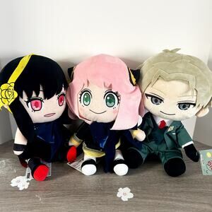 12" XL Spy x Family Plush Set - Anya, Loid & Yor (3 Pieces) SEGA Tags Japan NWT